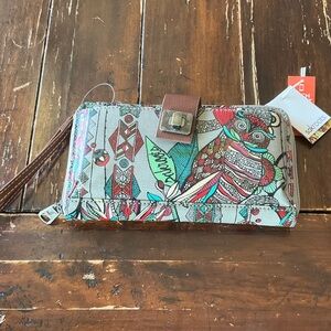 Sakroots Colorful Owl Print Wallet